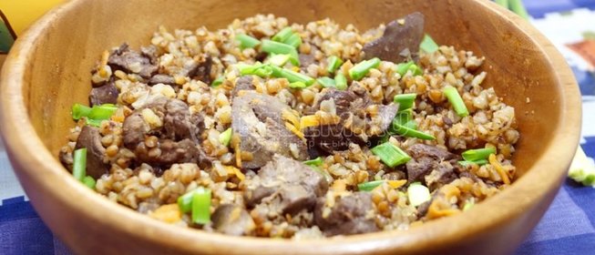 Гречка с печенью