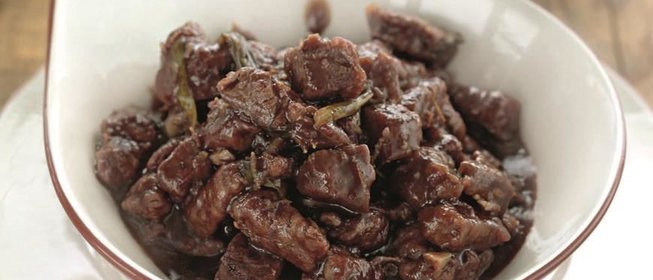 Говядина в лимонном соусе