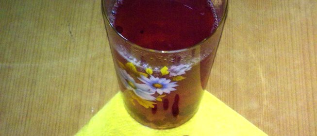 Компот бруснично-персиковый