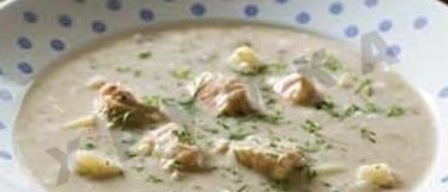 Молочный суп из горбуши