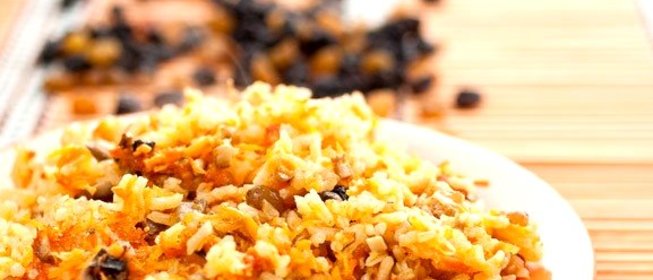 Плов с шампиньонами