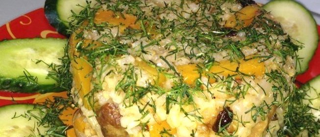 Плов из бурого риса