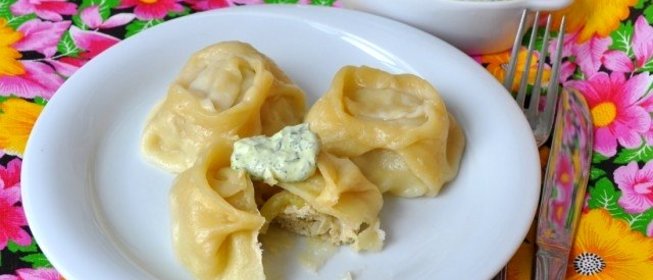 Манты с курицей