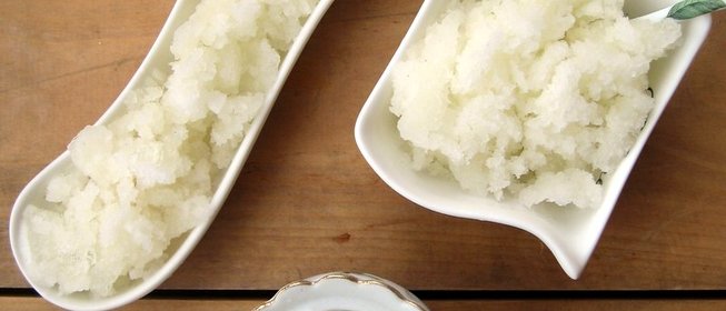 Гранита из березового и яблочного соков