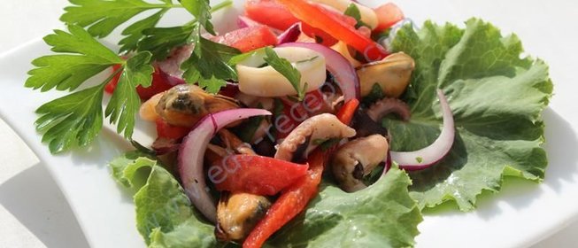 Салат Морской Коктейль с овощами
