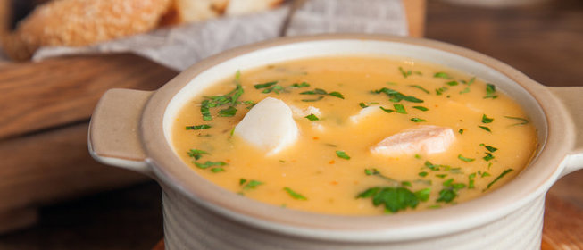 Рыбный суп с булгуром