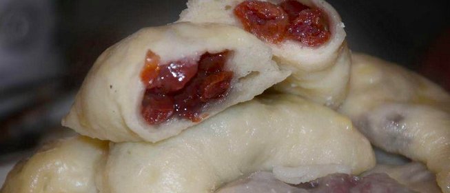 Вареники с вишней в пароварке