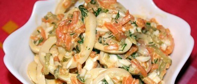Салат с кальмарами Лассо