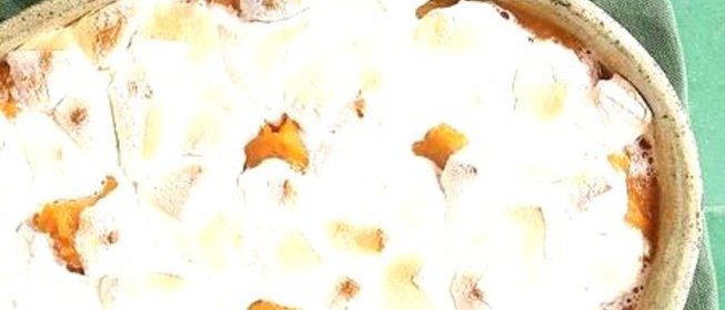 Кассероль из сладкого картофеля с зефиром