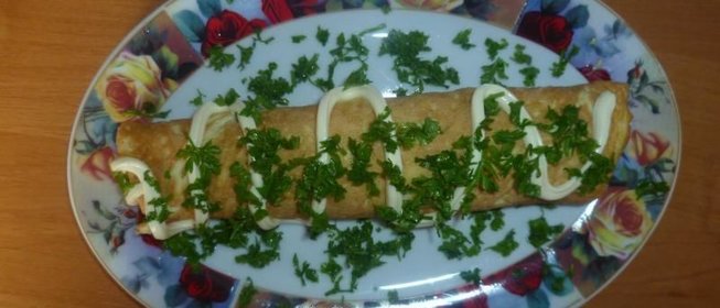 Вкусный омлет с начинкой по-французски