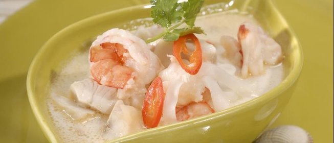 Тайский рыбный суп на кокосовом молоке