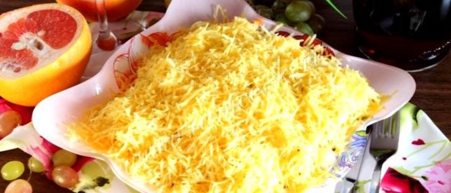 Охотничий салат с курицей