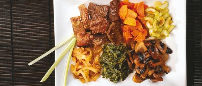 Говядина с овощами в японском стиле