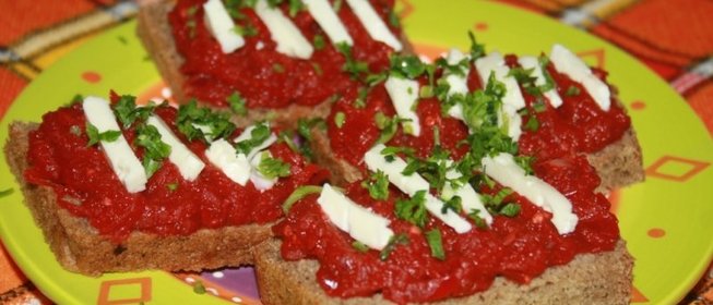 Свекольная икра с баклажаном