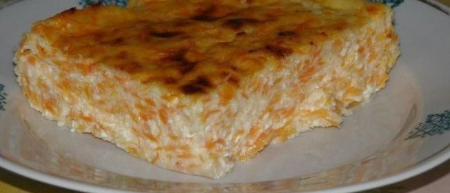 Запеканка творожная с морковью
