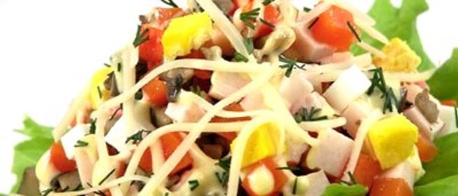 Салат с грибами вешенками