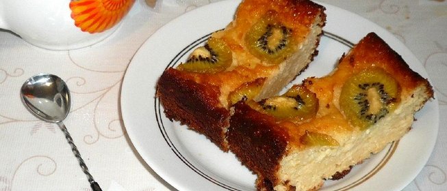 Творожная запеканка с киви