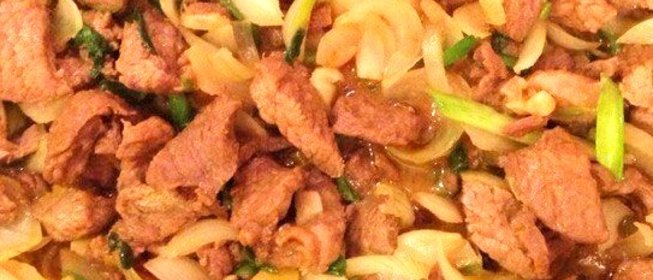 Говядина с луком в китайском стиле