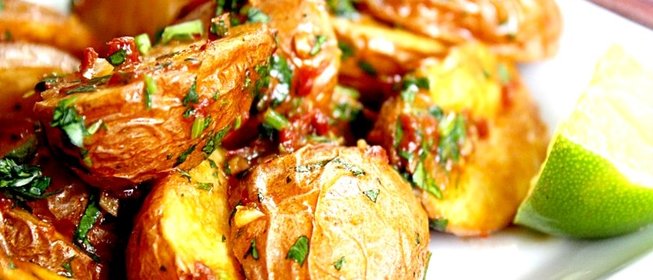 Пряный сладкий картофель с лаймом