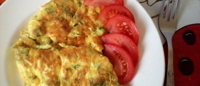 Омлет с творогом и укропом