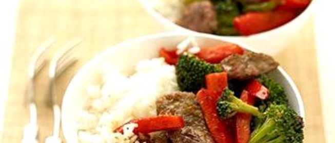 Говядина с апельсиновым соком и брокколи