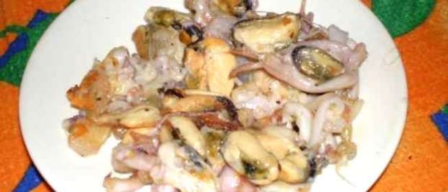 Жареный морской коктейль