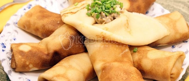 Блины с грибами