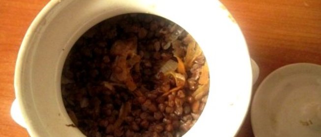 Свинина с гречкой в горшочке