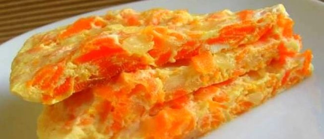 Омлет с сырой морковью
