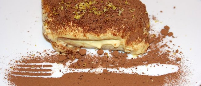 Тирамису с лимонной цедрой