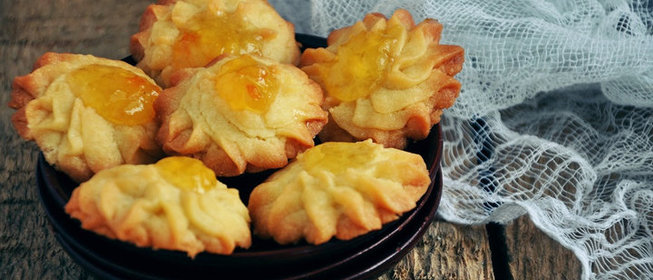 Масляное печенье с джемом