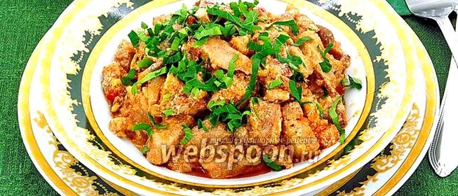 Свинина с вёшенками