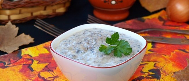 Сливочный соус с шампиньонами