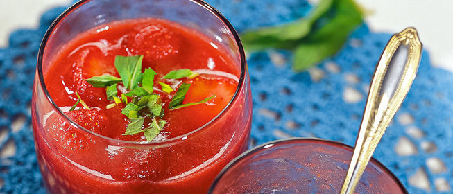 Малиновое желе с клубникой