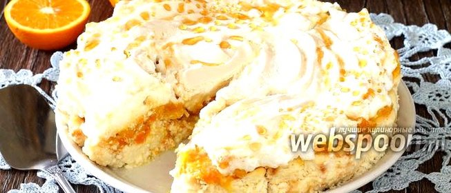 Творожная запеканка с апельсинами и меренгой