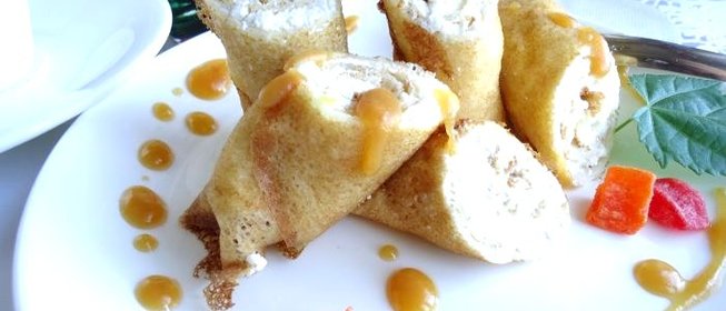 Блины с творогом