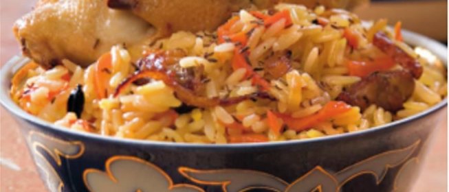 Плов с фаршированными перепелками