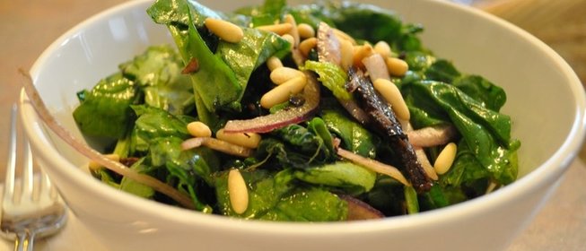 Постный салат с грибами