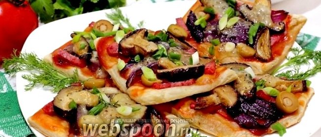 Мини-пиццы с грибами и луком