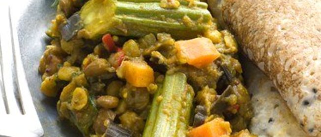 Мускатная тыква с чечевицей