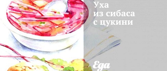 Уха из сибаса с цукини