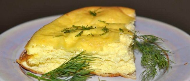 Омлет с мукой и молоком