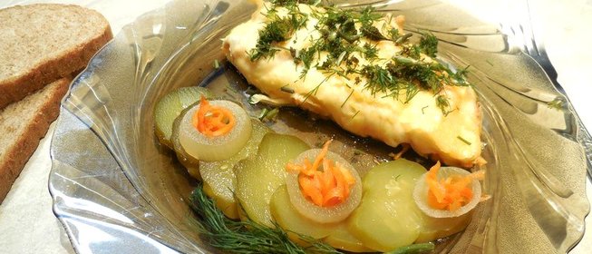 Картофельная запеканка с горбушей