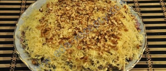 Салат с курицей и грецкими орехами Зуб дракона