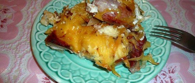 Свинина с апельсинами под сырной шубкой