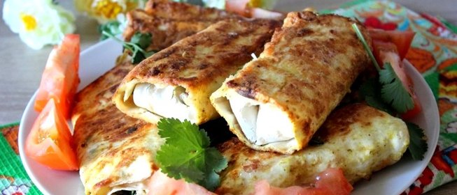 Лаваш с луком и яйцом