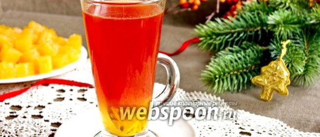 Чай из клюквы с апельсином и гвоздикой