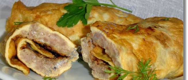 Вертуны - омлет с фаршем