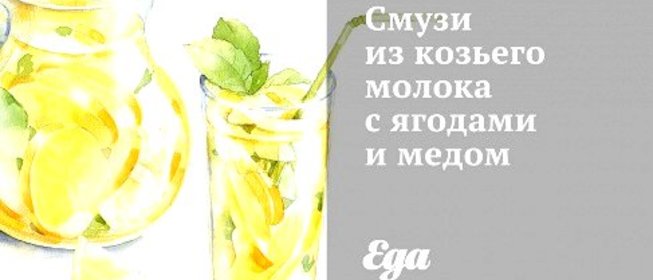 Смузи из козьего молока с ягодами и медом