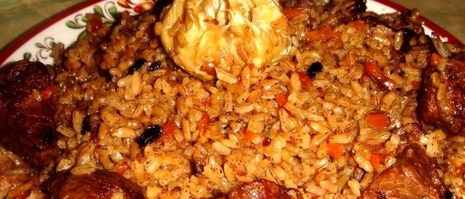 Плов с чесноком